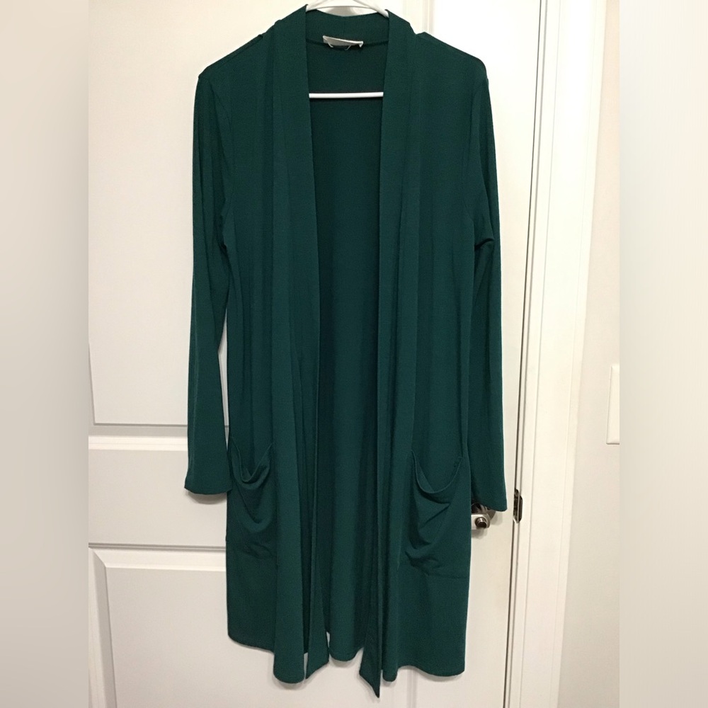 Zenana Outfitters Green Cardigan - Picture 2 of 3